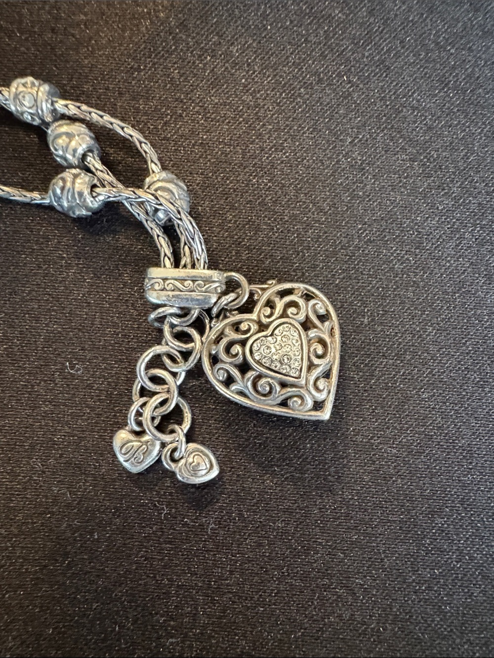 Brighton Silver Bracelet with Heart Charm - Picture 3 of 6